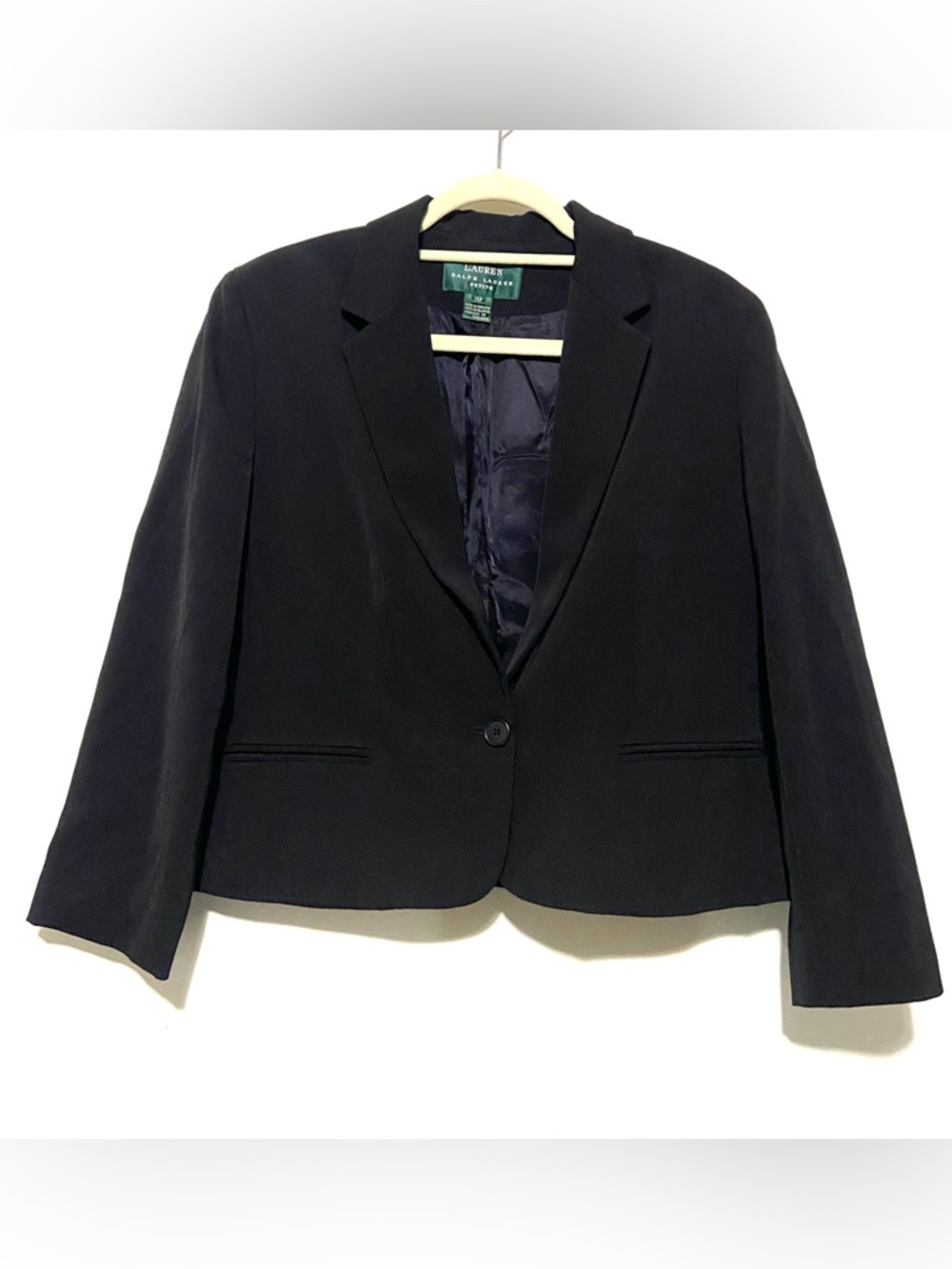Ralph Lauren Black Single-Button Tailored Women's Blazer